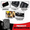 Black magnetic belt tool holder featuring strong screws and durable aluminum alloy material for easy carrying.