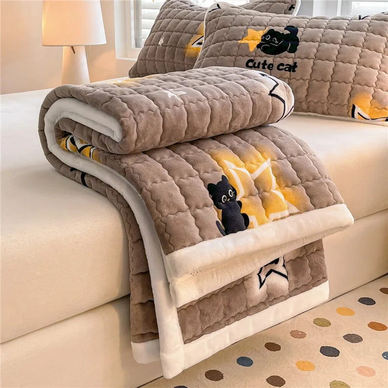 Quilted Velvet Mattress Topper