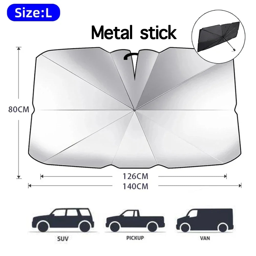 Foldable Car Windshield Sun Shade Umbrella