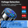 A close-up of a voltage detection device with an LED digital display showing voltage levels and a table detailing normal and 