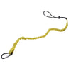 Yellow bungee tether with a carabiner hook