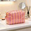 Striped Travel Toiletry Bag for Women