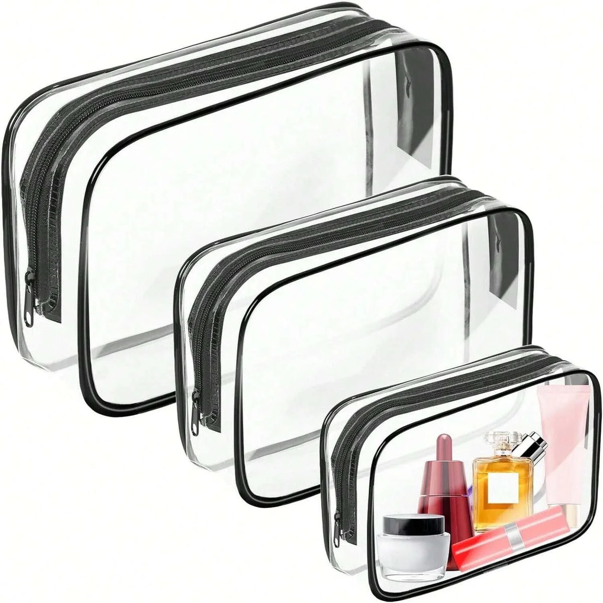 Clear Travel Toiletry Bag with Zipper
