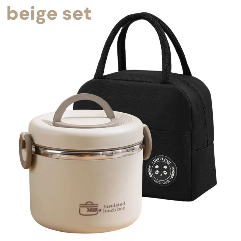 Insulated 304 Stainless Steel Lunch Box with Carry Bag