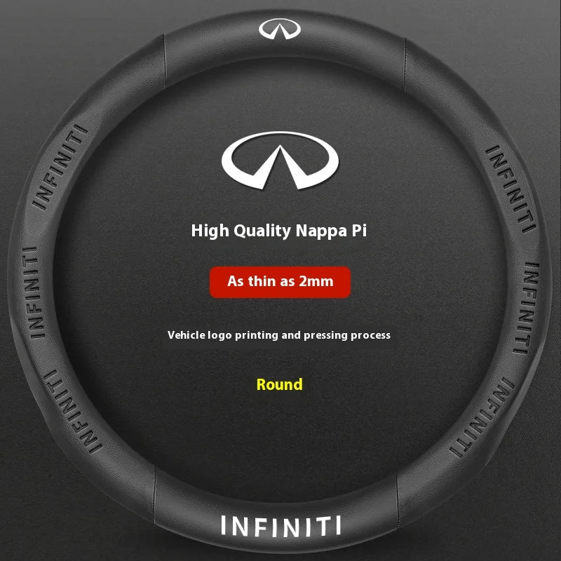 Carbon Fiber Leather Steering Wheel Cover for Infiniti Models