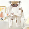 Kids' Cartoon Print Cotton Pajama Set – Long Sleeve Two-Piece Sleepwear