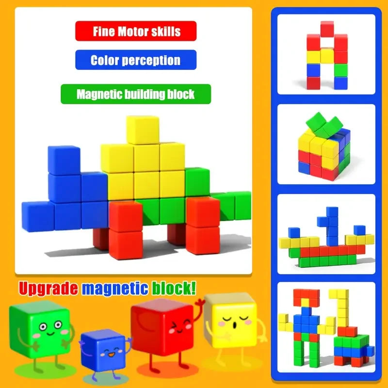 Magnetic Building Cubes STEM Toy Set for Kids