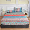 Non-Slip Fitted Sheet with Elastic Edges – Geometric Print, Soft Cotton Feel