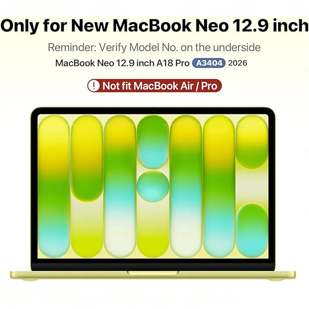 Slim Hard Shell Case for 13-Inch MacBook (2026, A3404)