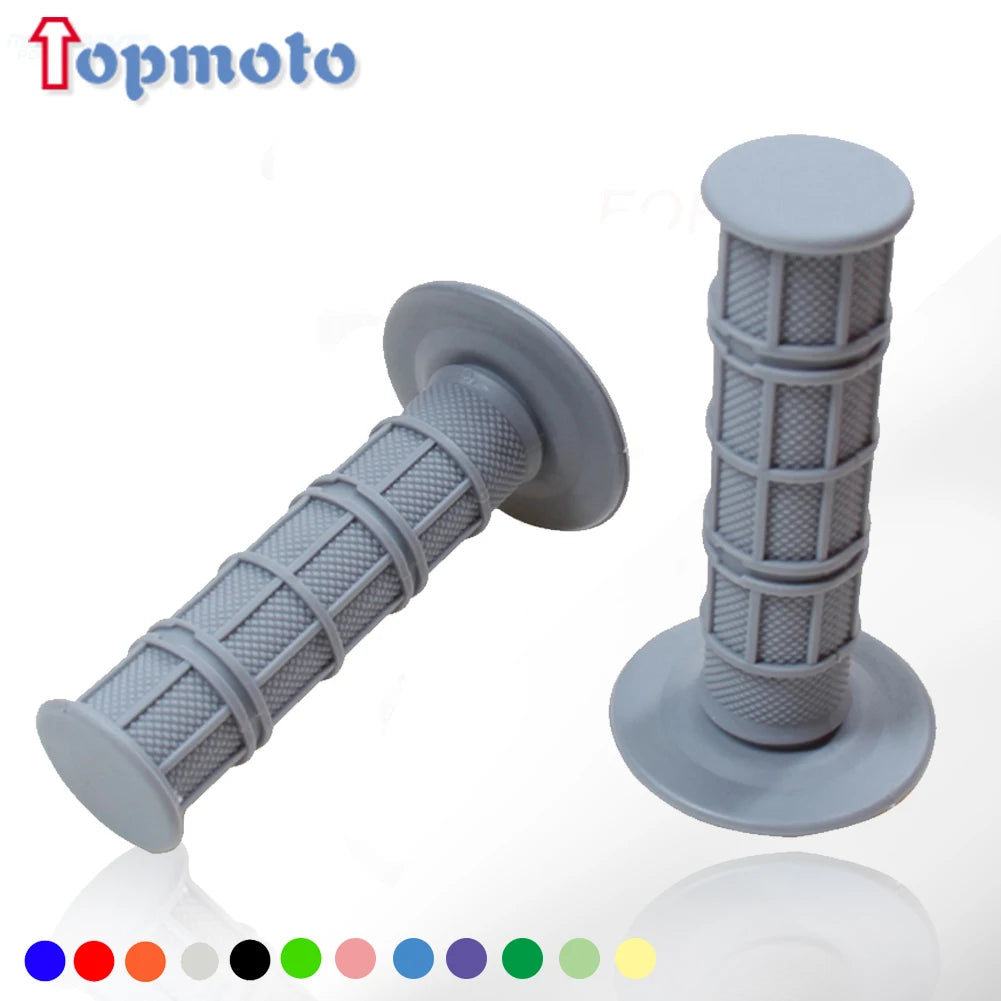 Un jeu de poignées de guidon en silicone durables de diverses couleurs et finitions pour vélos tout-terrain.