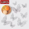 3D Rose Gold Butterfly Wall Decals for Home Decor