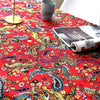 Bohemian Cotton Linen Fabric with Vintage Ethnic Print