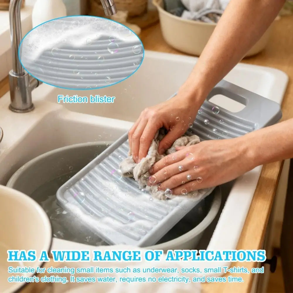 Compact Hand Washing Board with Non-Slip Base