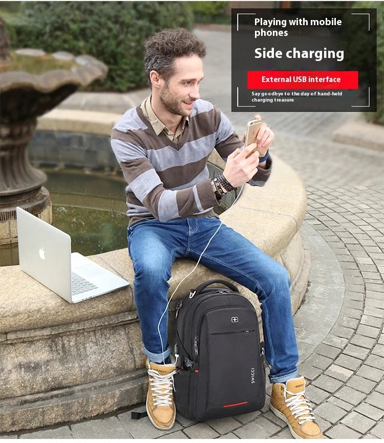 Anti-Theft Laptop Backpack with USB Charging Port