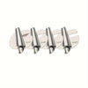 A set of universal rolled hemmer presser feet for sewing machines, showing sizes from 3mm to 6mm.
