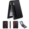 Slim RFID-Blocking Leather Wallet with Magnetic Money Clip