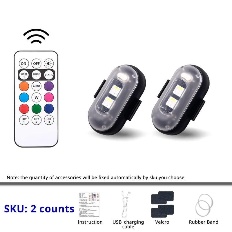 Rechargeable RGB LED Footwell Light with Remote