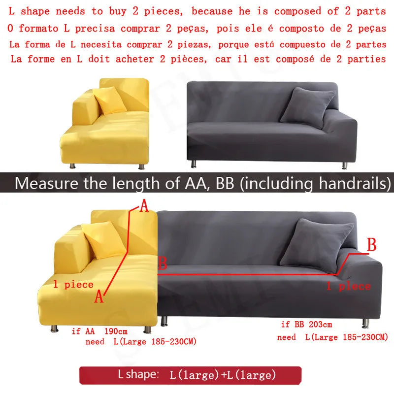 Slip-Resistant Stretch Sofa Cover with Floral Design