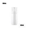 A white refillable foaming soap dispenser bottle with a pump top and a white body, labeled 100ml.