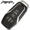 A black Ford smart key replacement shell with a silver blade and various key cutouts.