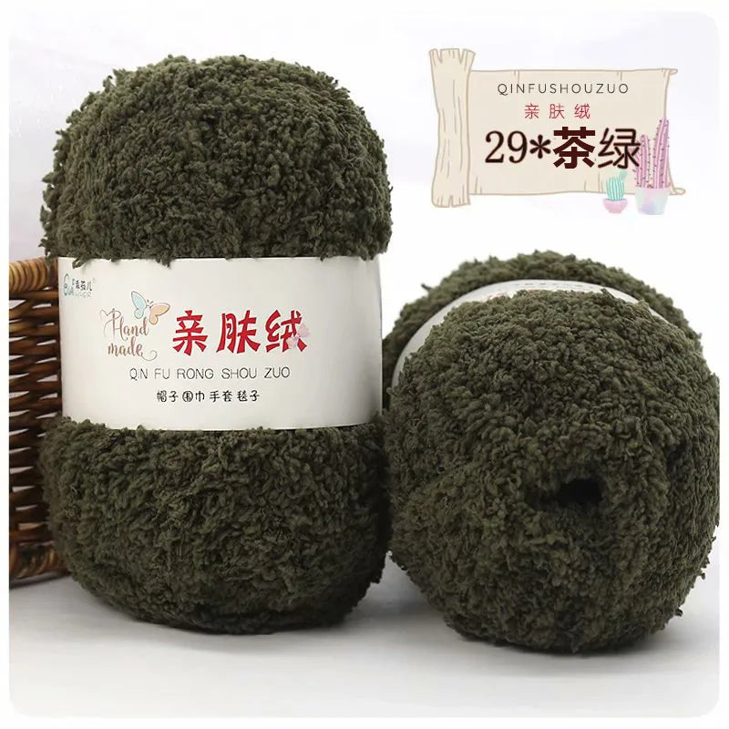 Soft Chenille Yarn for Knitting and Crochet Projects