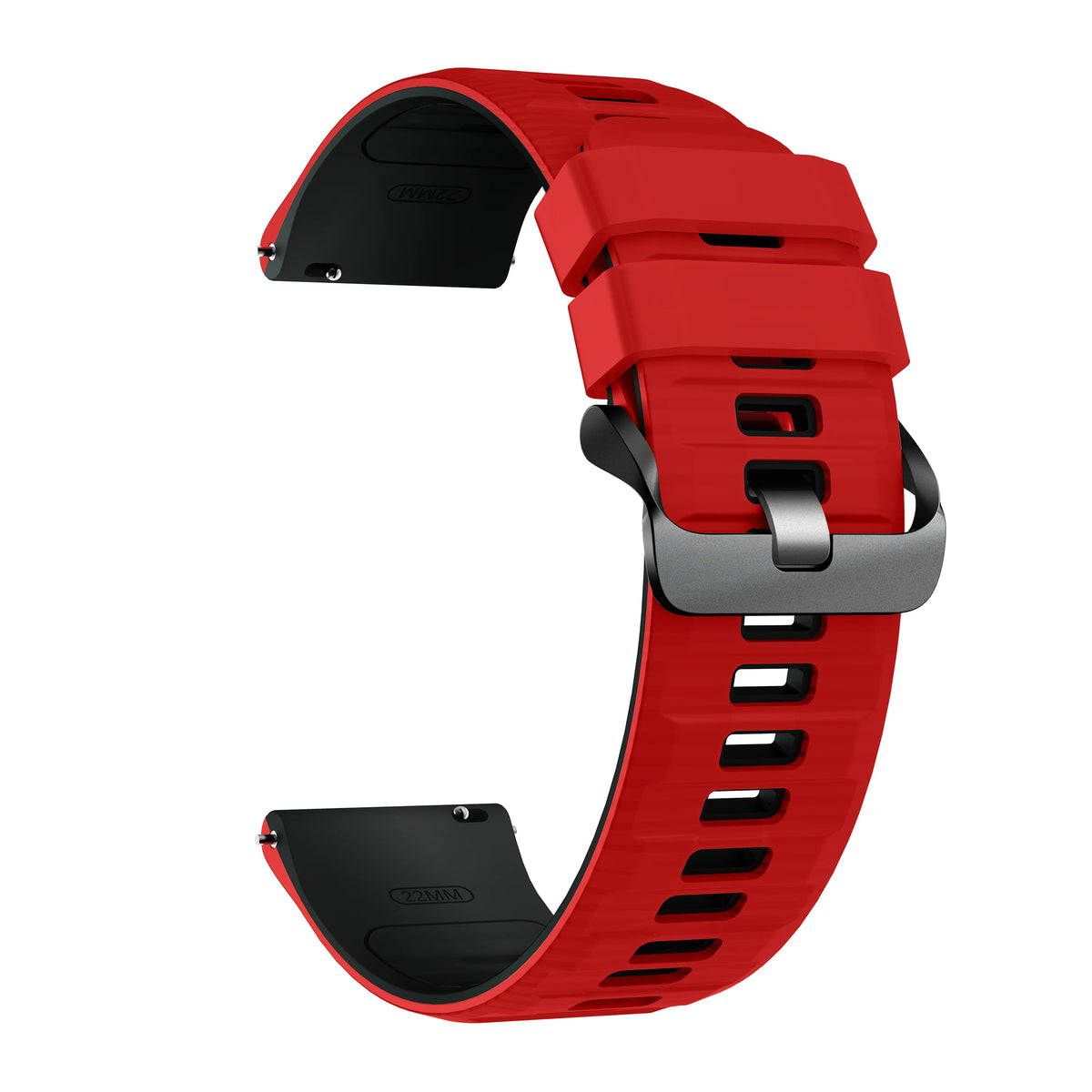 Red silicone watch band and protective case for a Redmi Watch Active 5 or Watch 5 Lite
