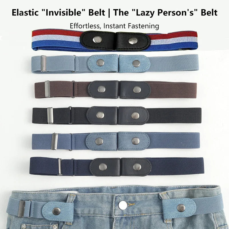 Invisible Elastic Belt for Women – Adjustable No-Buckle Waistband
