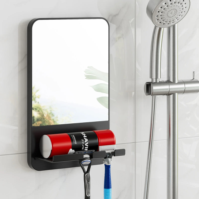 Fogless Shower Mirror with Razor Holder