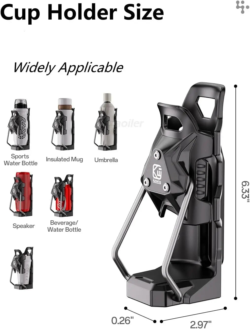 Adjustable Anti-Theft Motorcycle Cup Holder with 360° Rotation