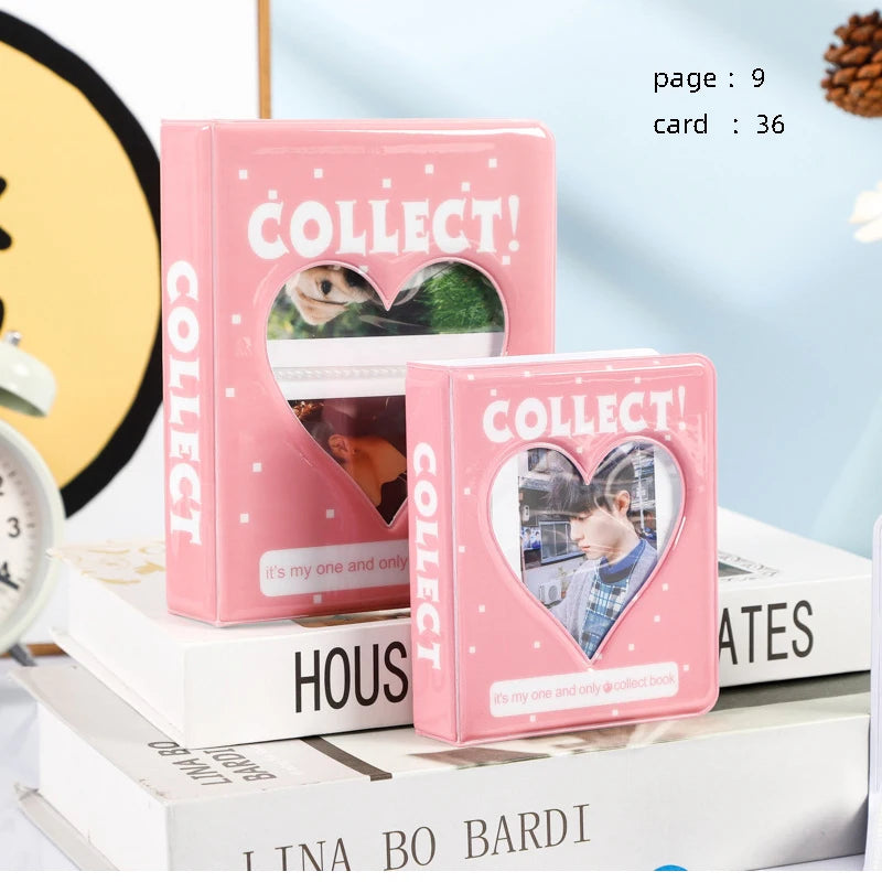 Heart-Shaped Mini Photo Album for K-pop Photocards
