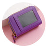 PU Leather Women's Multi-Slot Zipper Wallet Card Holder