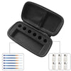 Black portable vial storage case with compartments for insulin and peptide vials