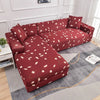 Printed L-Shape Sofa Cover with Elastic Edge