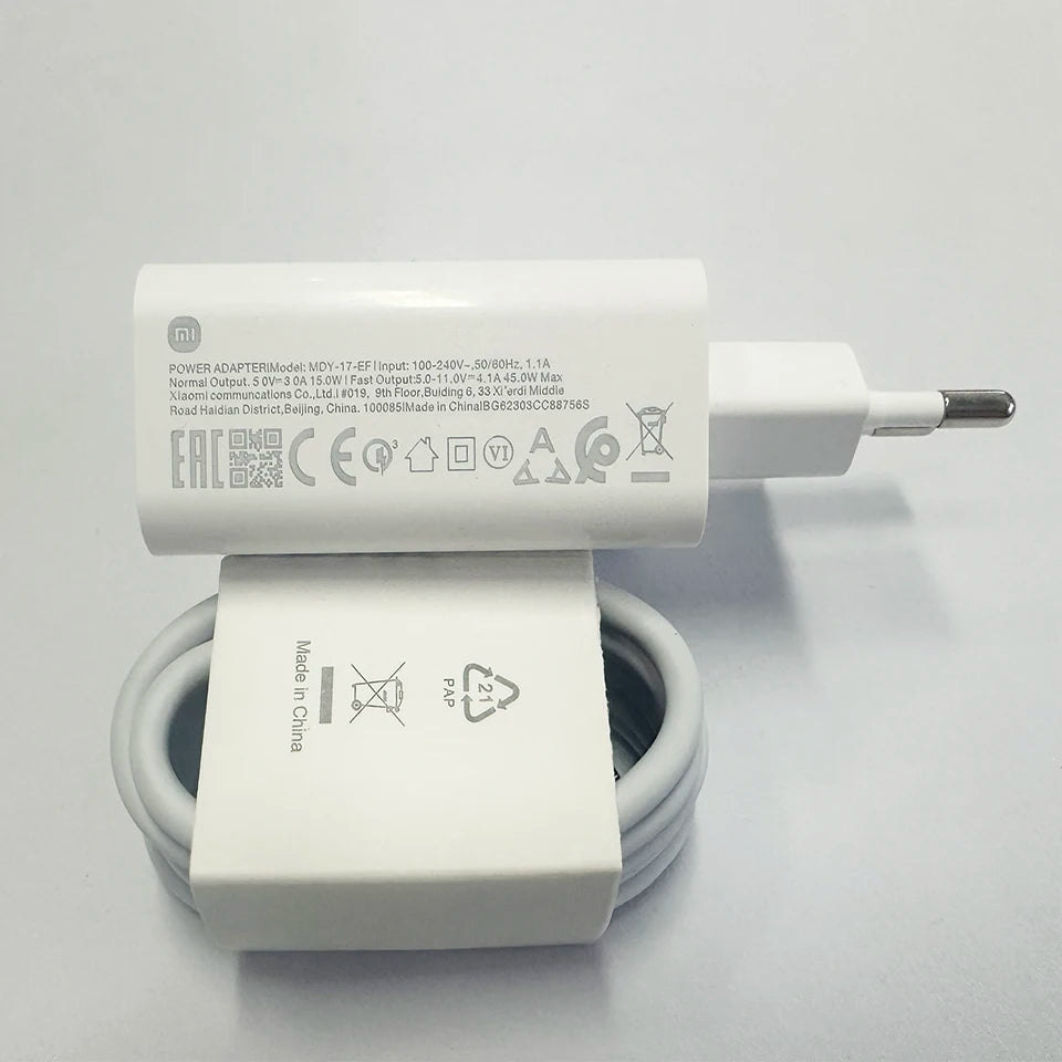 Xiaomi 45W Turbo Fast Charger with USB-C Cable