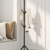 Vertical Tree Branch Coat Rack with 3 Hooks