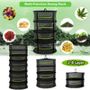 Multi-Layer Hanging Herb Drying Rack with Zippered Mesh Nets