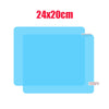 A rectangular sheet of blue film for car mirrors, anti-fog and anti-reflective coating.