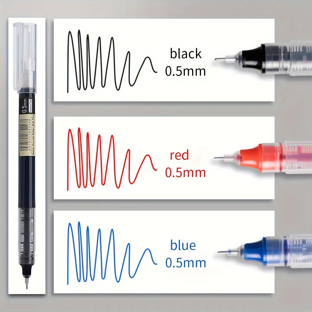 Quick-Dry Gel Pens – Smooth Writing 0.5mm (Set of 10)