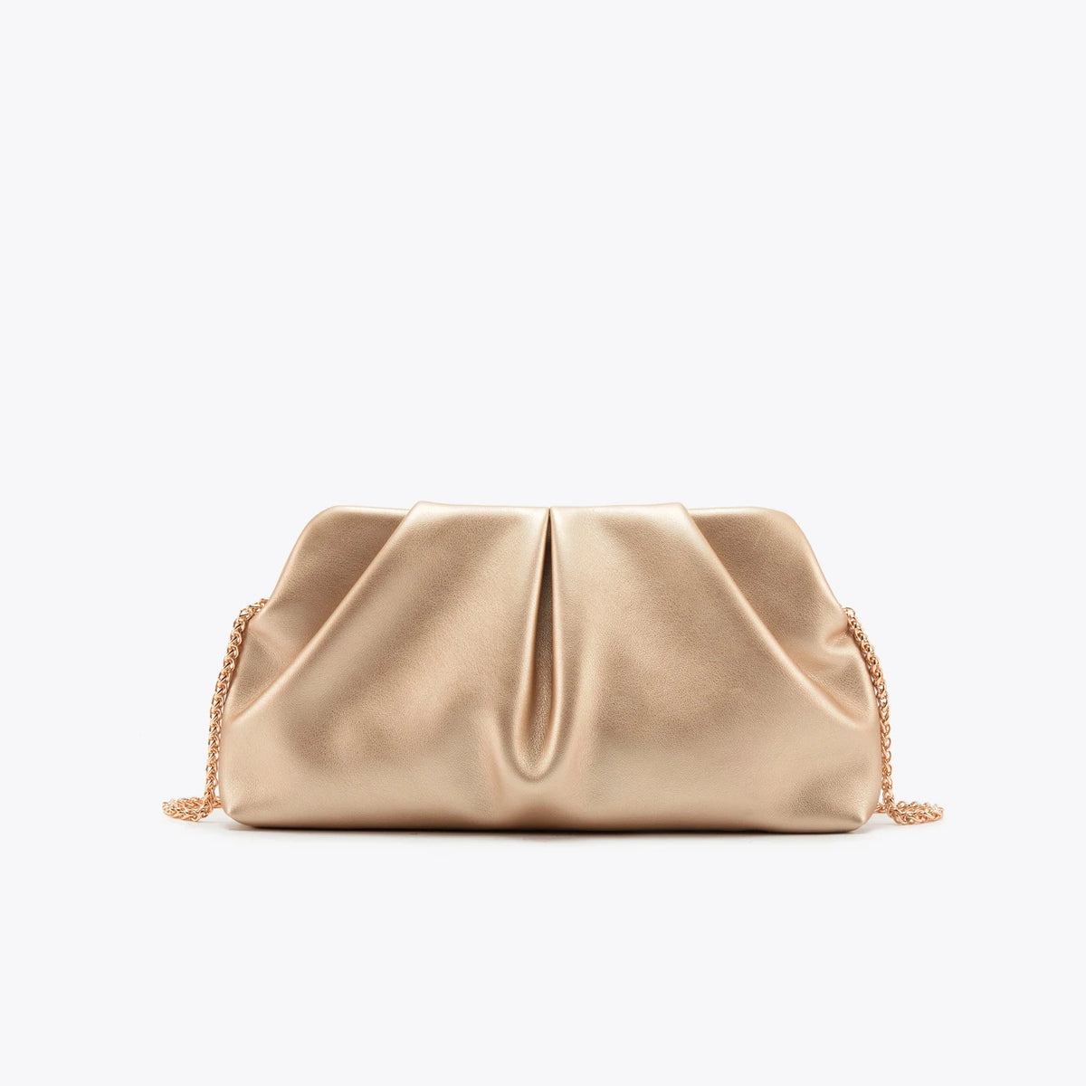 Elegant Chain Shoulder Bag with Crystal Accents