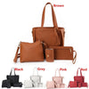 4-Piece PU Leather Crossbody Bag Set