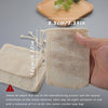 Set of 3 Natural Cotton Soap Saver Bags with Drawstring