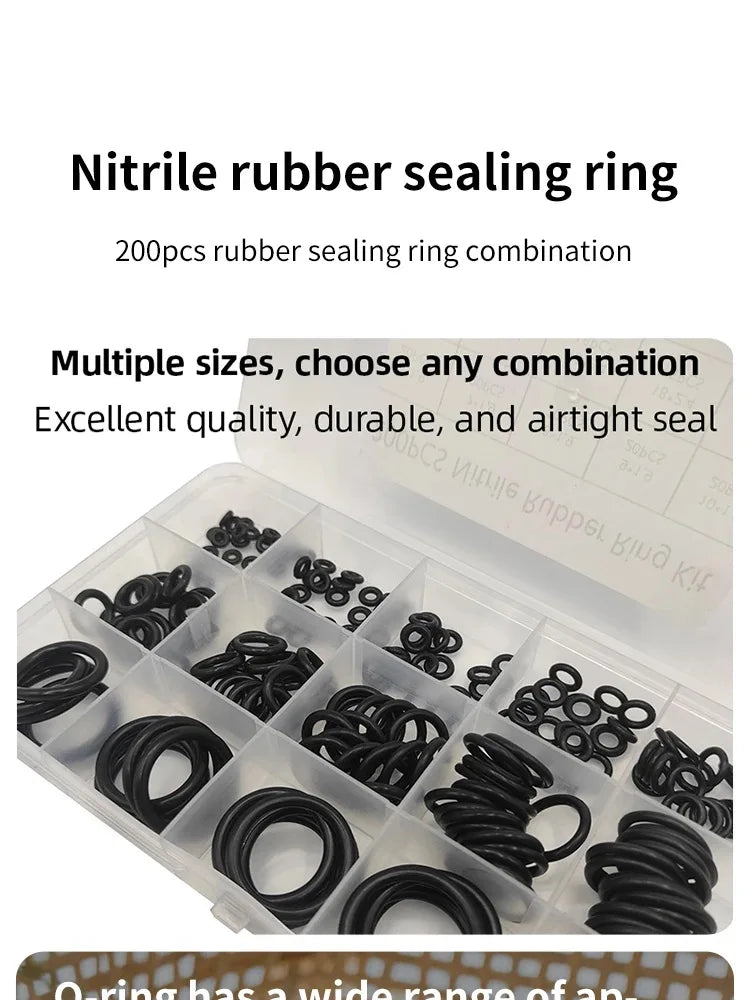Multi-Purpose Rubber O-Ring Seal Assortment Kit
