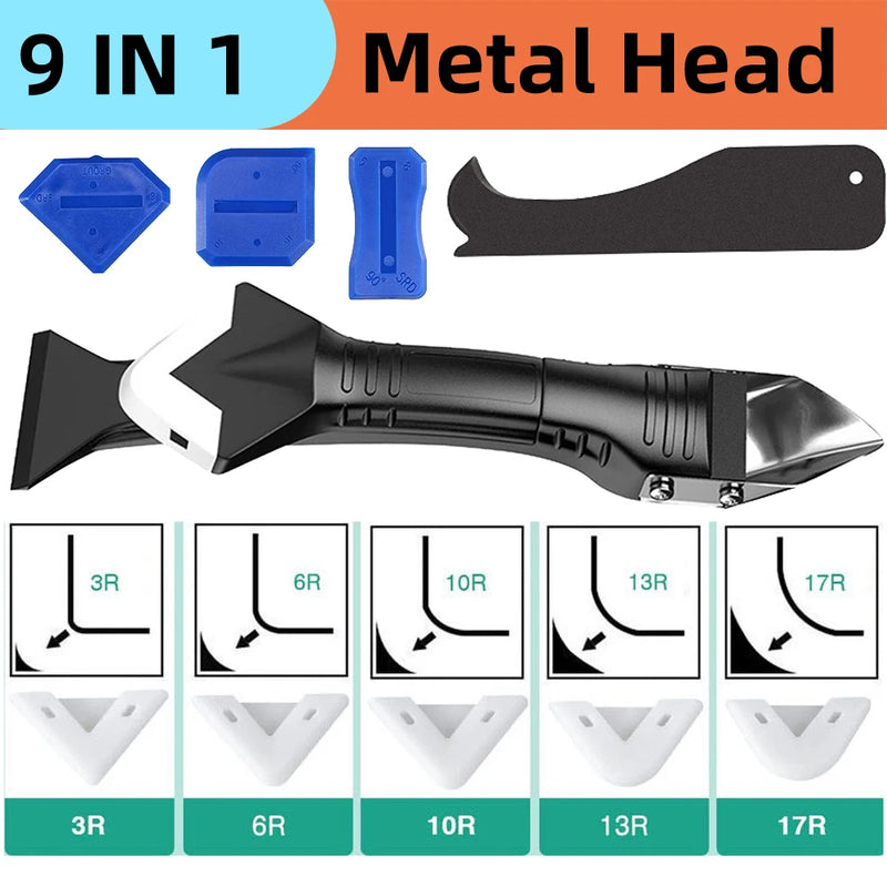 9-Piece Silicone Sealant Removal & Finishing Tool Set