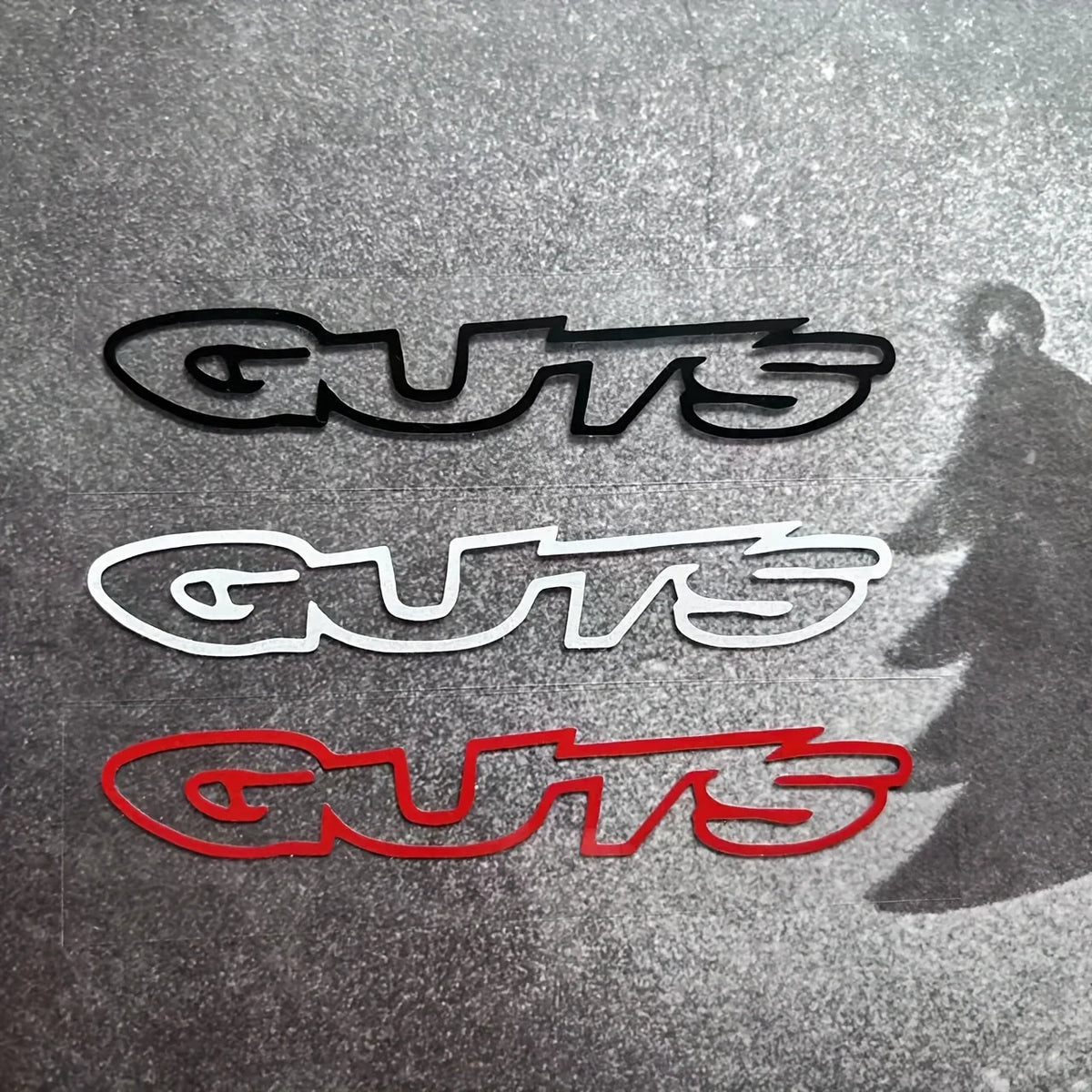 GUTS Text Vinyl Decal – Waterproof Car & Laptop Sticker