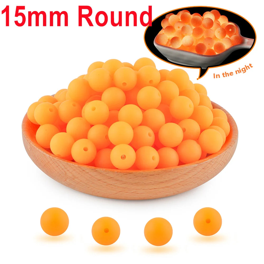 Glow-in-the-Dark Silicone Beads for Jewelry Making