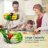 2-Tier Countertop Fruit Basket with Banana Hanger