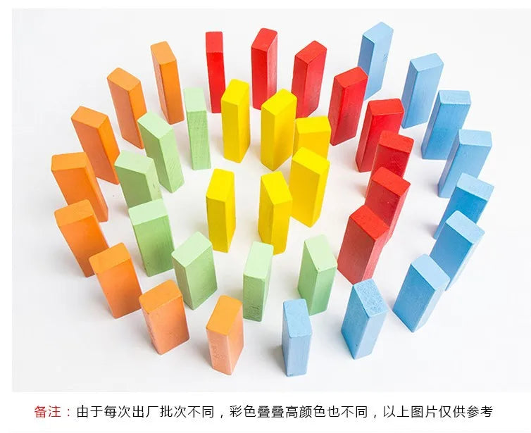 Colorful Wooden Balance Stacking Game for Family Fun