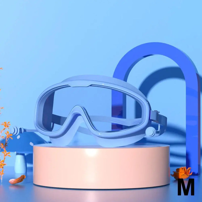 Anti-Fog Swim Goggles with Integrated Earplugs