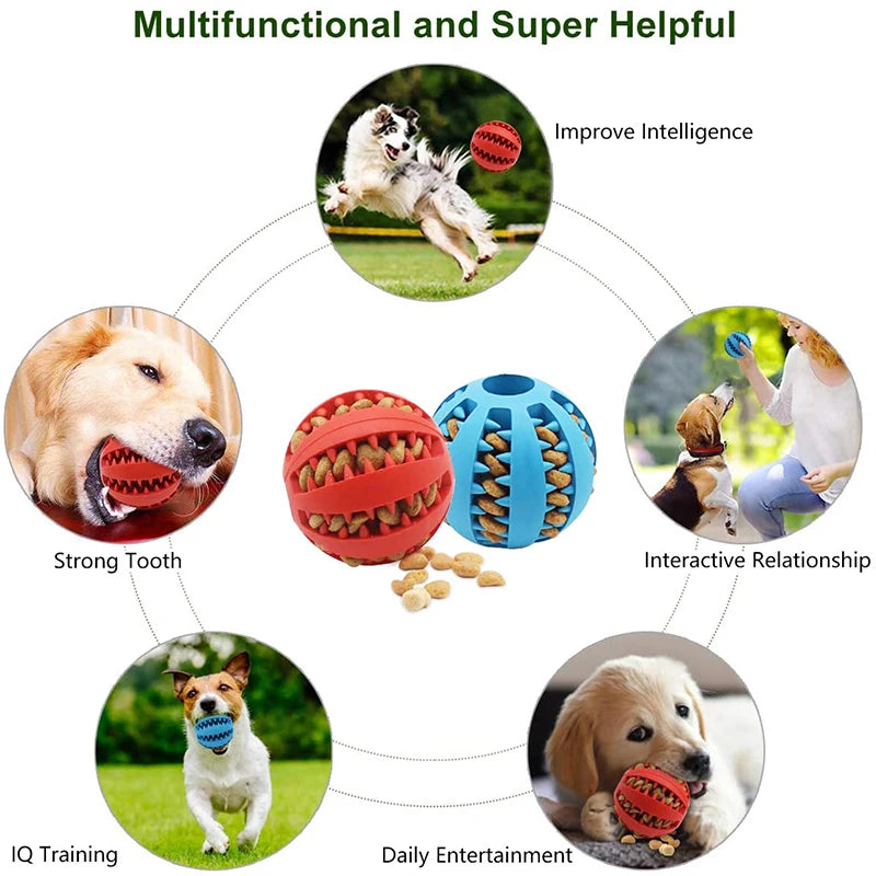 Natural Rubber Treat Dispensing Ball for Dogs