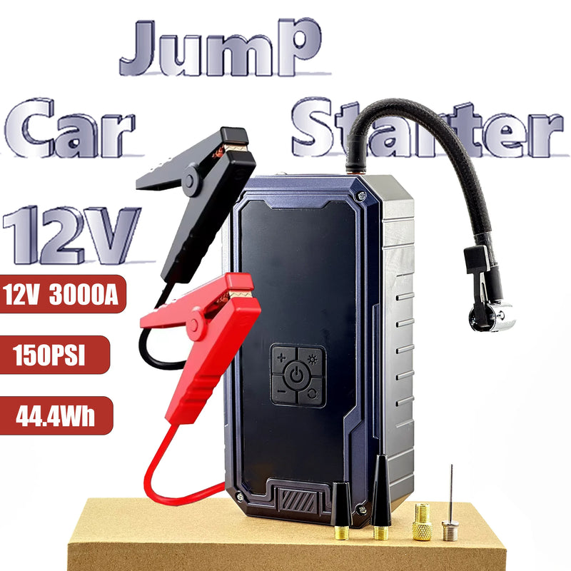 Portable Car Jump Starter with Air Pump & Power Bank